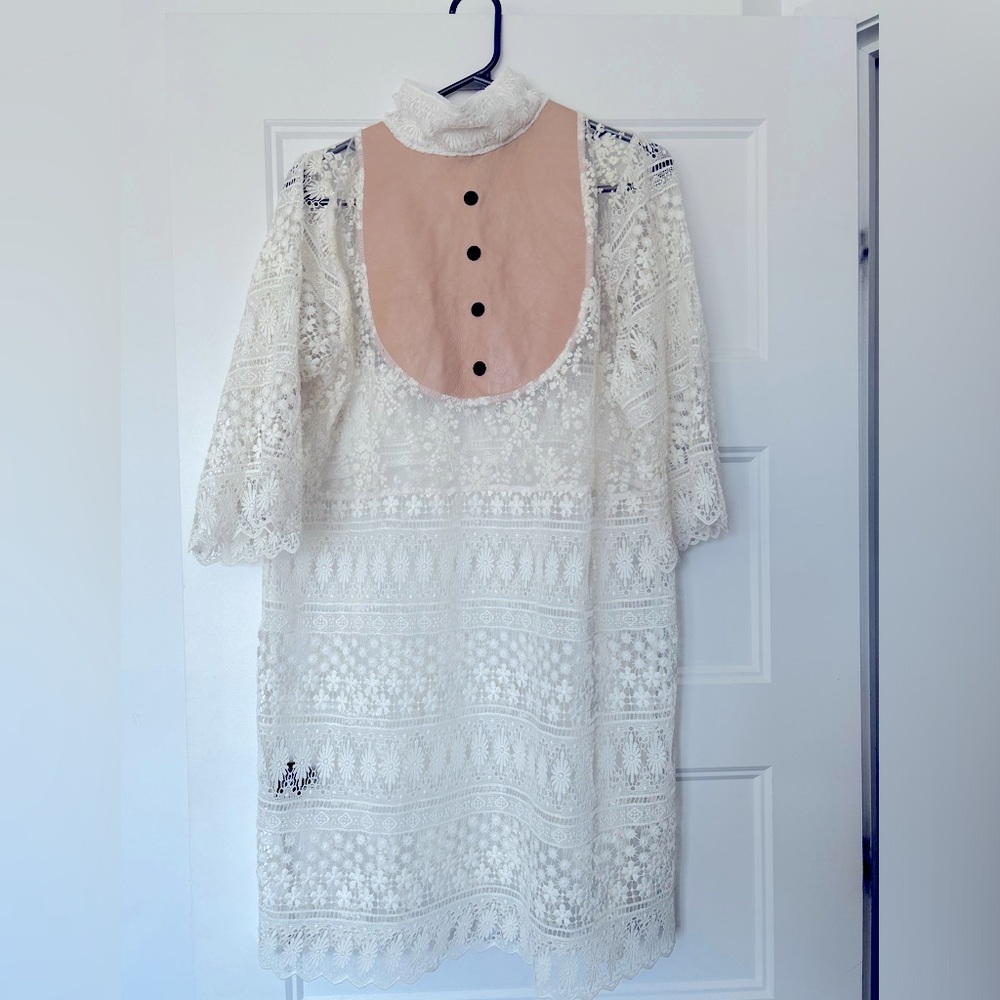 Designer shirt dress in white, JAXNJOE, Women’s Lg